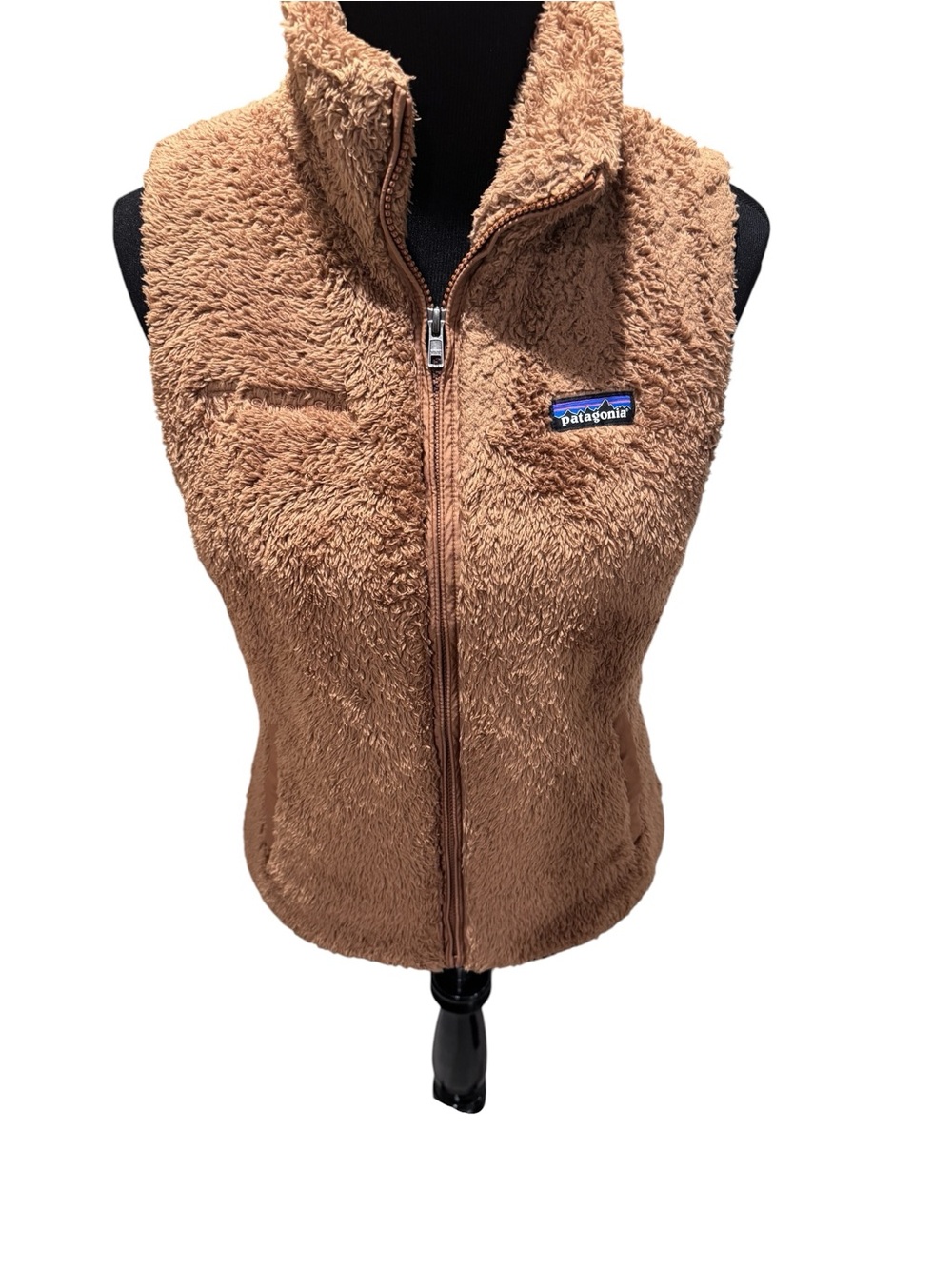 Patagonia Camel High-Pile Fleece Zip Vest